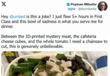 « C’est une blague ? » : un passager ridiculise le repas servi en première classe et déclenche une tempête contre United Airlines