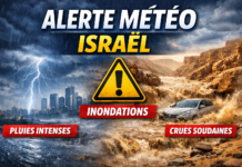 La tempête hivernale se renforce en Israël : pluies intenses et risques d’inondations dans plusieurs régions
