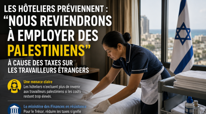 Les hôteliers préviennent : « Nous reviendrons à employer des Palestiniens à cause des taxes sur les travailleurs étrangers »