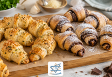 D’une seule pâte : la recette des rogelach à l’ail et des rogelach au chocolat préparés ensemble