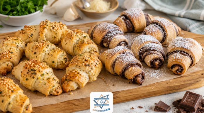 D’une seule pâte : la recette des rogelach à l’ail et des rogelach au chocolat préparés ensemble